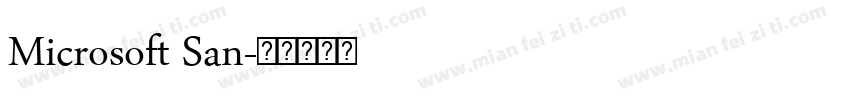 Microsoft San字体转换